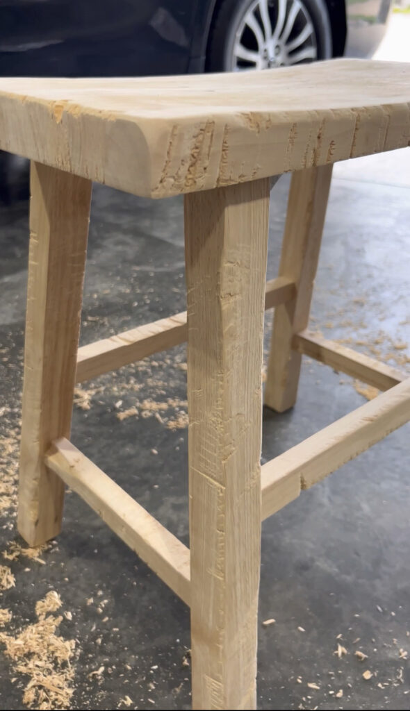 Sanded stool